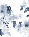 Blue Watercolour Floral Mural