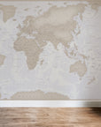 Neutral Tones World Map