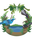 Tui & Fantail Rangitoto Wall Decal