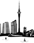 Auckland Skyline Wall Decal