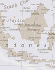 Neutral Tones World Map