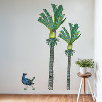 Nikau Trees with Pukeko