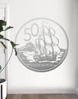 50 Cent Coin Wall Decal Your Decal Shop Wall Decal NZ