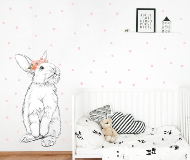 Bunny Polka Dot Wall Decal – YDS STUDIO