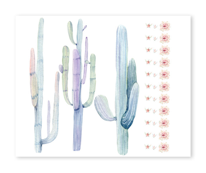 Cactus with Flowers Wall Decal Your Decal Shop Wall Decal NZ