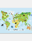 Cartoon World Map Art Print Your Decal Shop Wall Decal NZ