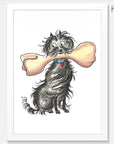 Hairy Maclary Sitting with a Bone Art Print