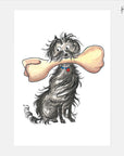 Hairy Maclary Sitting with a Bone Art Print