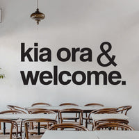 Kia Ora & Welcome Your Decal Shop Wall Decal NZ