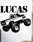 Monster Truck With Custom Name Wall Decal