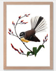 Artistic Series Fantail & Flax Art Print