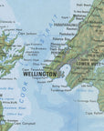 Topographic Map of New Zealand Mural Your Decal Shop Wall Decal NZ