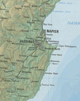 Topographic Map of New Zealand Mural Your Decal Shop Wall Decal NZ