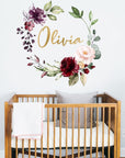 Watercolour Rose Bouquet Wreath Wall Decal Your Decal Shop Wall Decal NZ