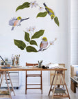 Wax Eyes In Native Clematis Wall Decal Your Decal Shop Wall Decal NZ