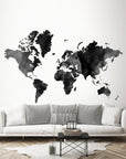World Map Ink Wall Decal Your Decal Shop Wall Decal NZ