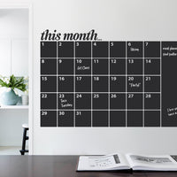 This Month (Dates) Blackboard Wall Decal Your Decal Shop Wall Decal NZ
