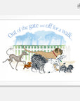 Hairy Maclary Out of the gate Art Print