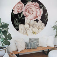 Peonies Black Mural Dot Your Decal Shop Wall Decal NZ