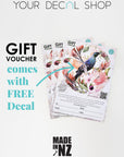Gift Voucher with FREE Decal