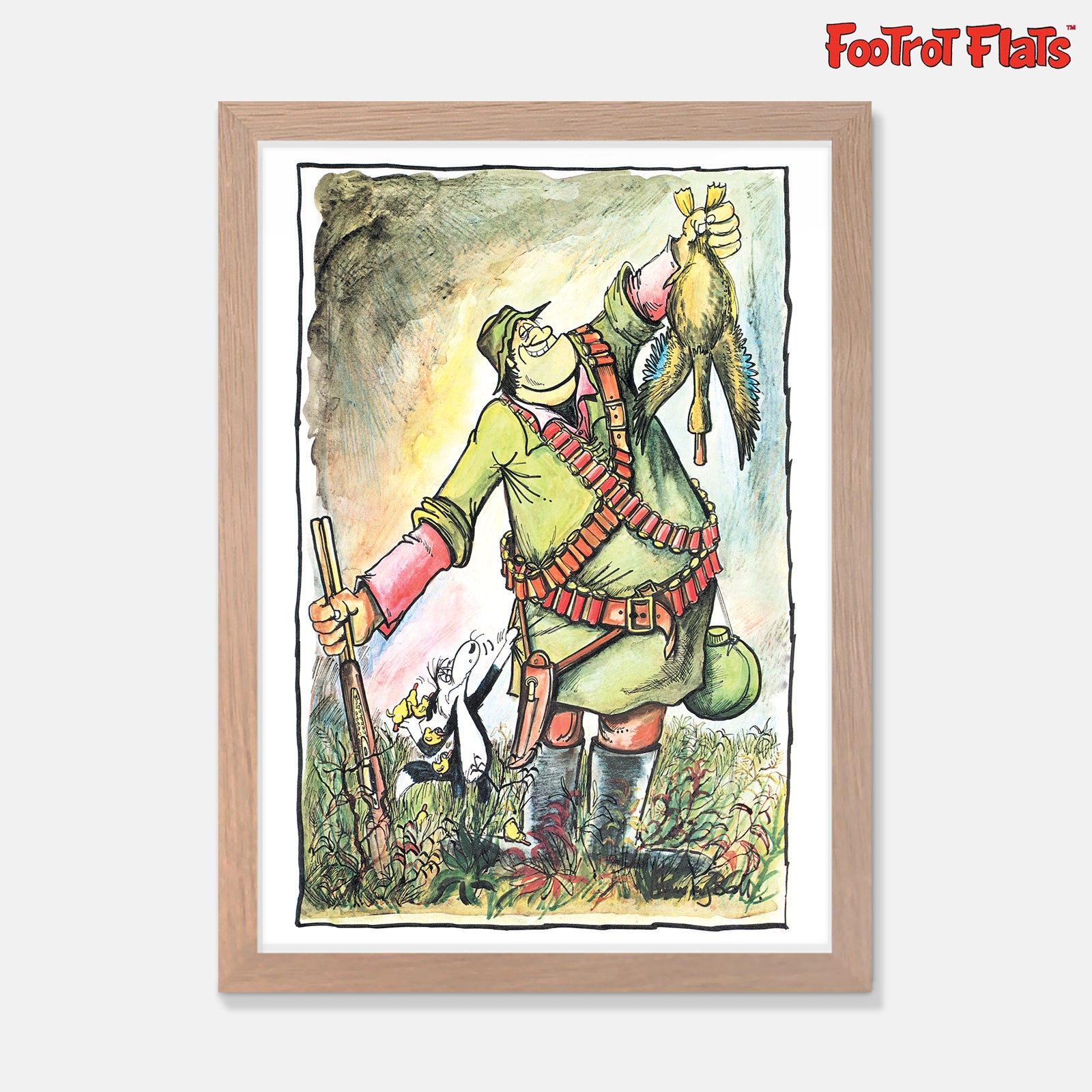 Footrot Flats - Wal Hunting Print