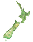 Watercolour NZ Map