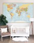 World Map Nursery Edition Wall Decal Your Decal Shop Wall Decal NZ