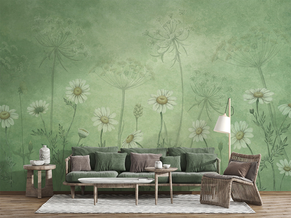 Dazzling Daisies - Green