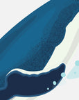 Artwork detail: close-up of original penguin feather illustration