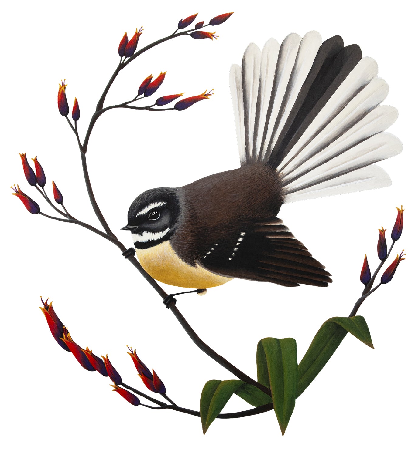 Fantail &amp; Flax Wall Decal
