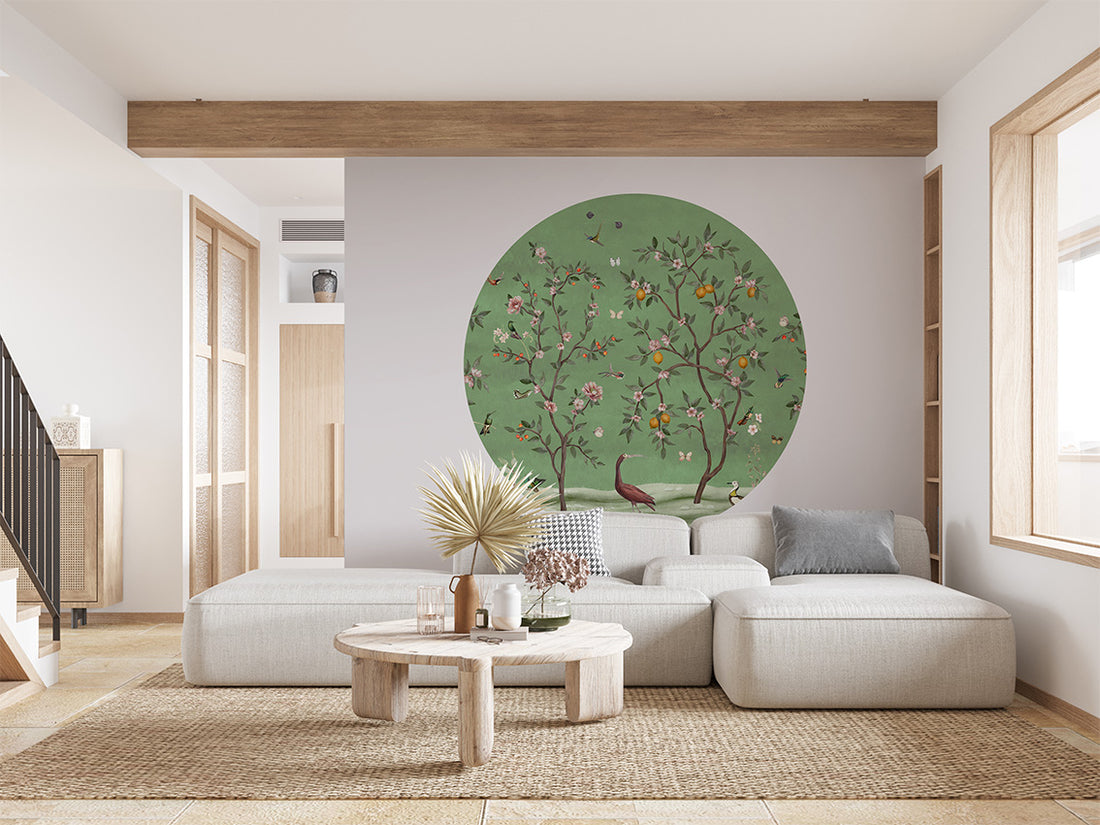 Lemon Tree Chinoiserie - Green Dot