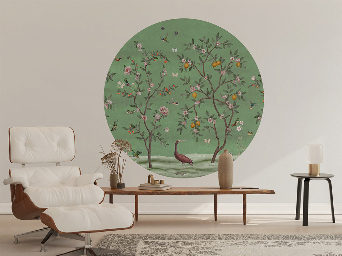 Lemon Tree Chinoiserie - Green Dot