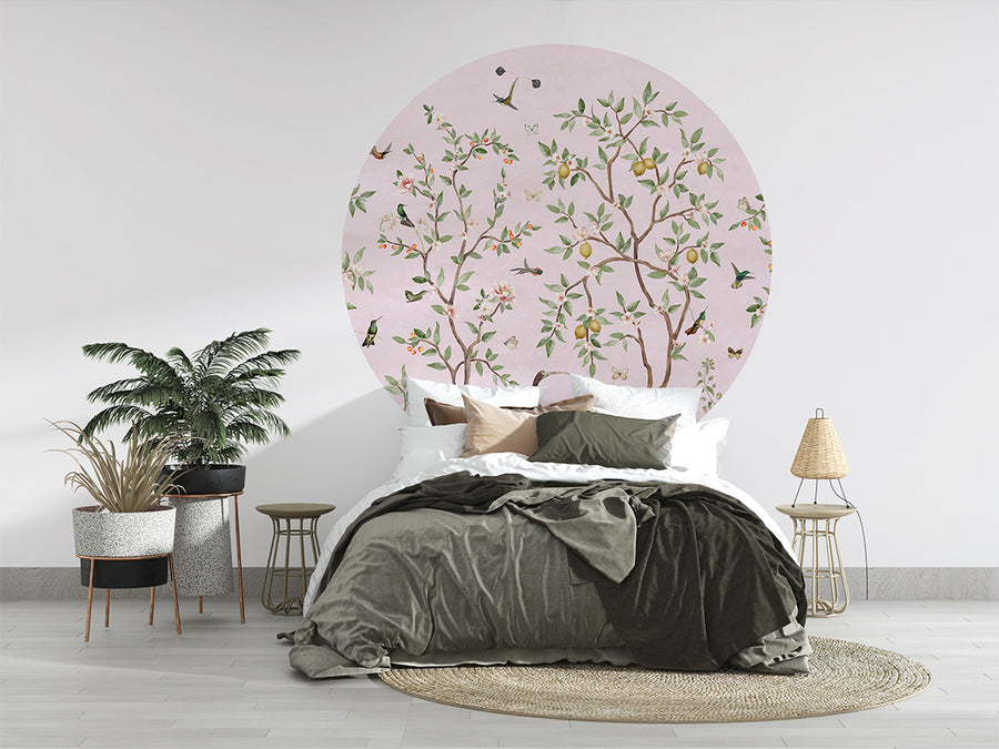 Lemon Tree Chinoiserie - Pink Dot