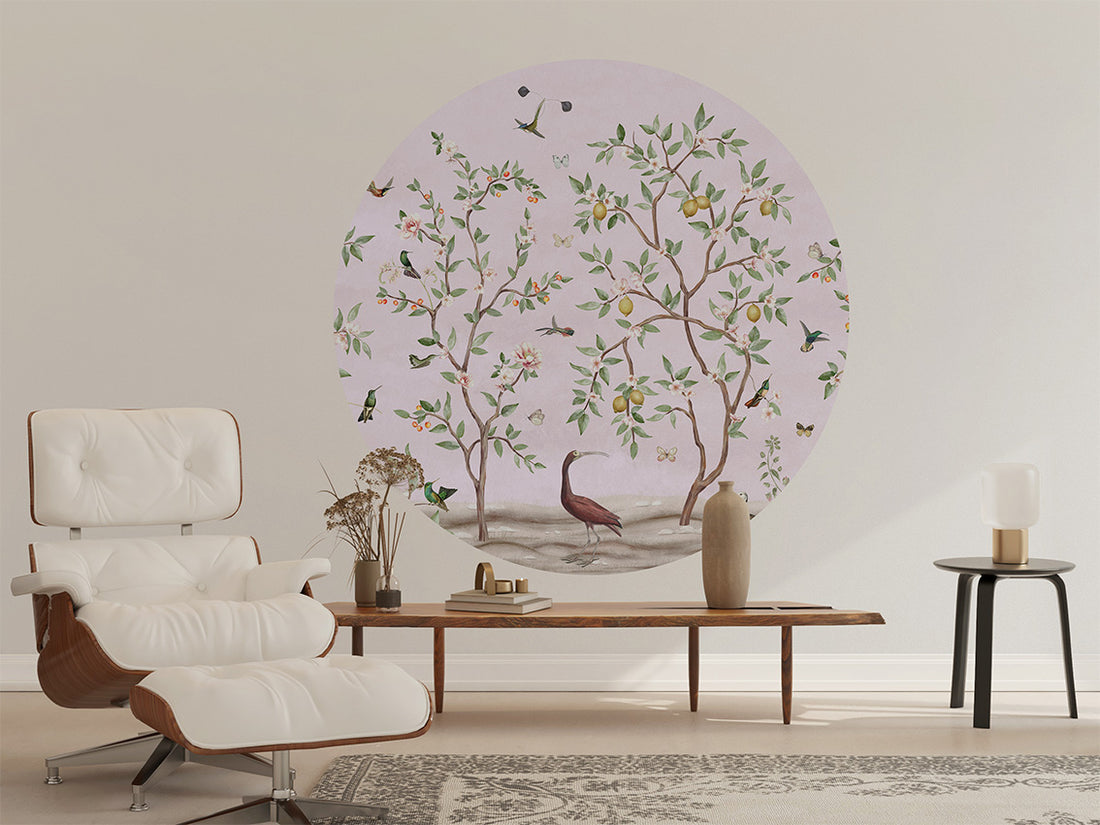 Lemon Tree Chinoiserie - Pink Dot