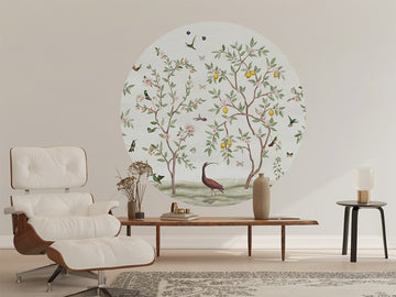 Lemon Tree Chinoiserie - White Dot