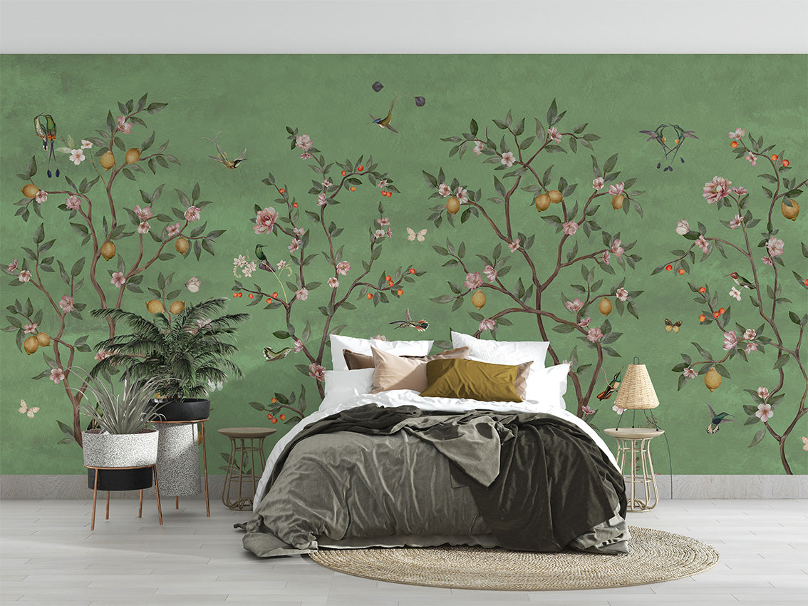 Lemon Tree Chinoiserie - Green