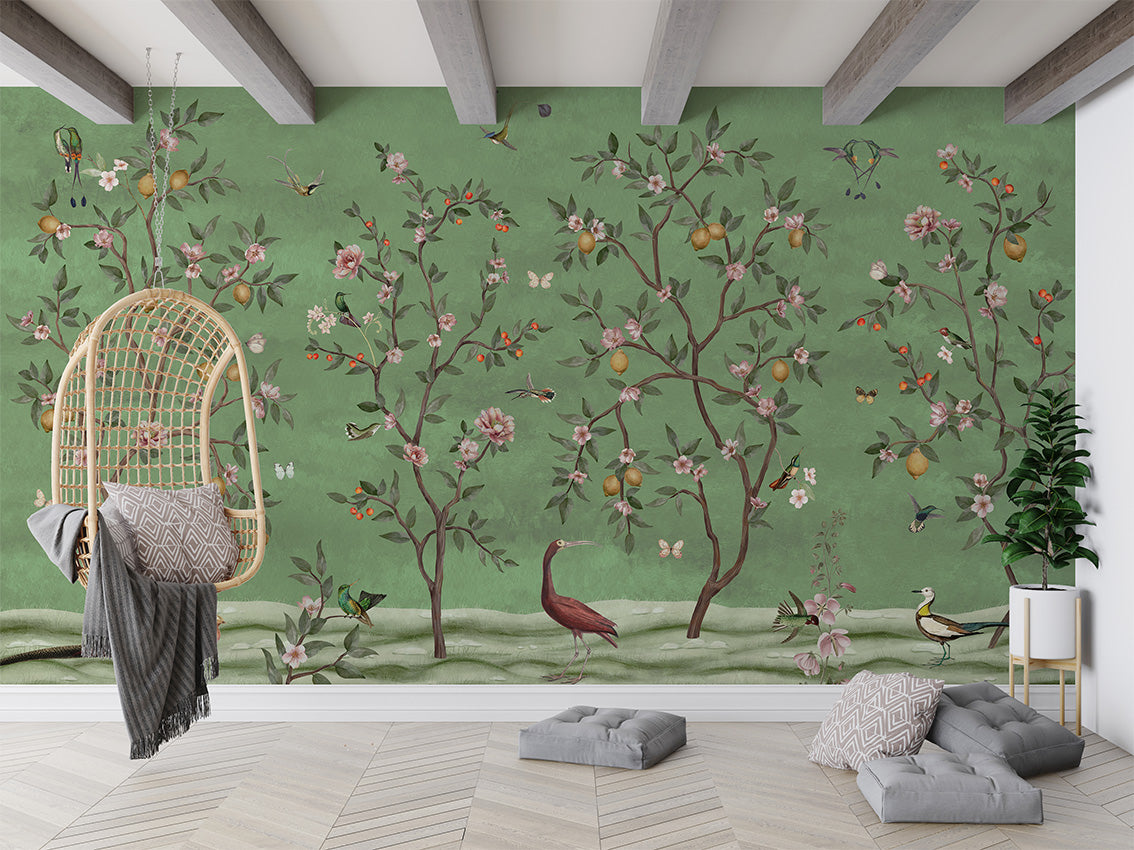 Lemon Tree Chinoiserie - Green
