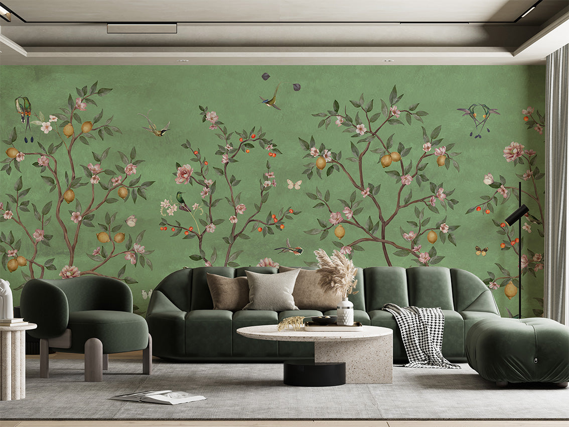 Lemon Tree Chinoiserie - Green