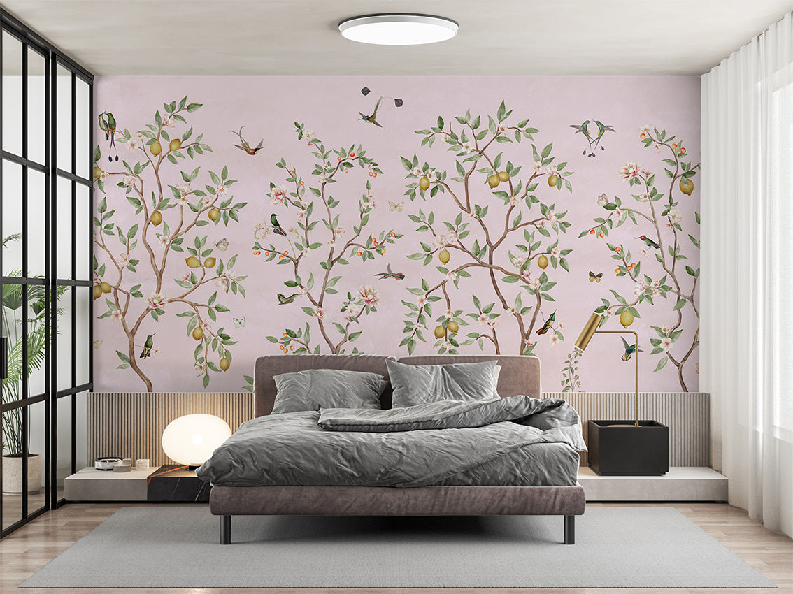 Lemon Tree Chinoiserie - Pink