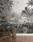 Leopard Landscape - B&W
