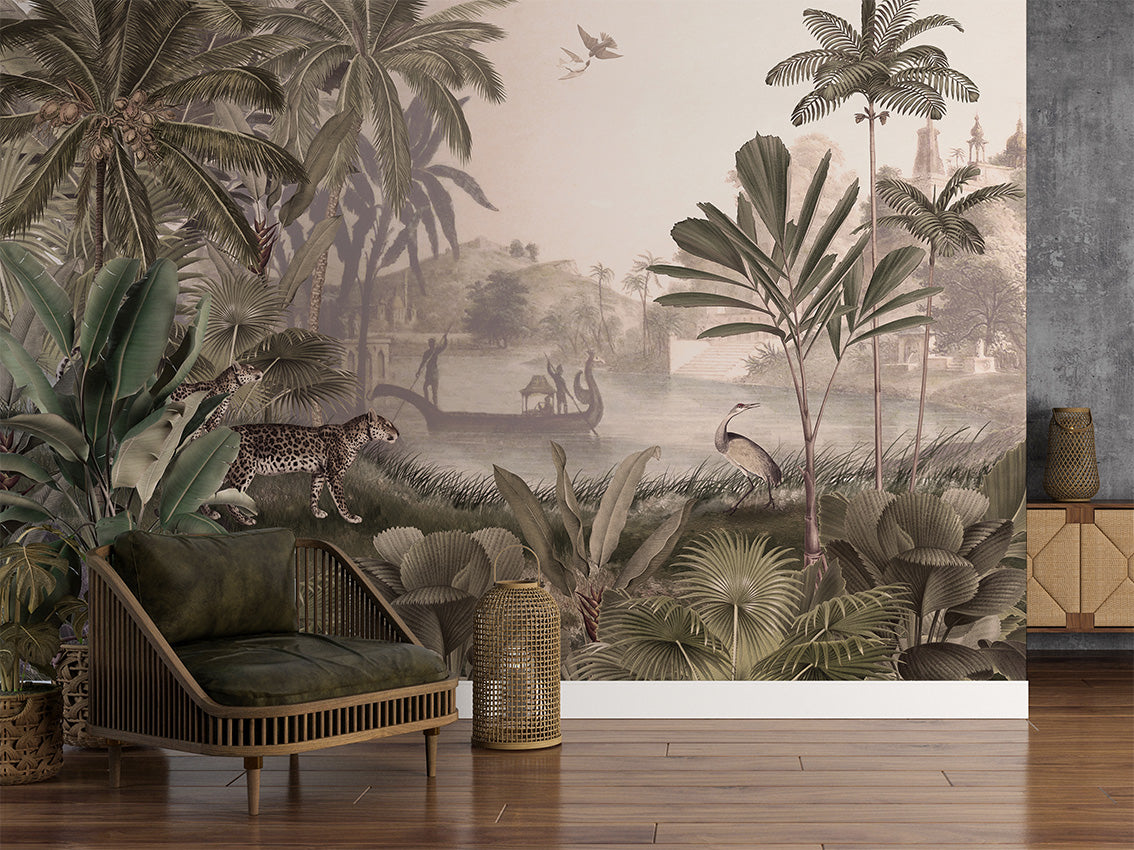 Leopard Landscape - Sepia