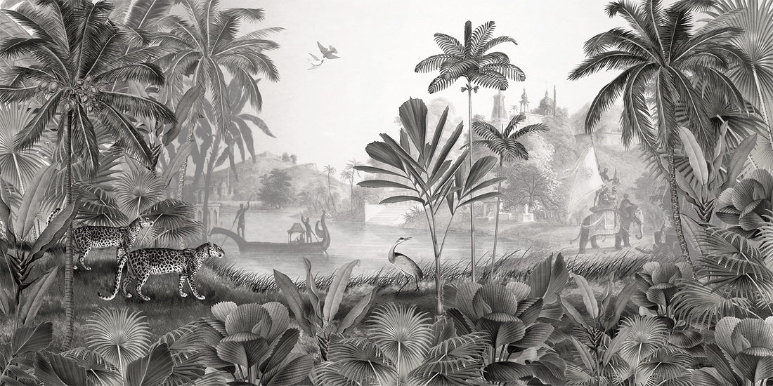 Leopard Landscape - B&W