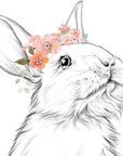 Bunny Floral Wreath