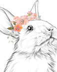 Bunny Floral Wreath
