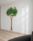 Cabbage Tree with Kererū wall decal from an alternate room angle, preserving the complete artwork.