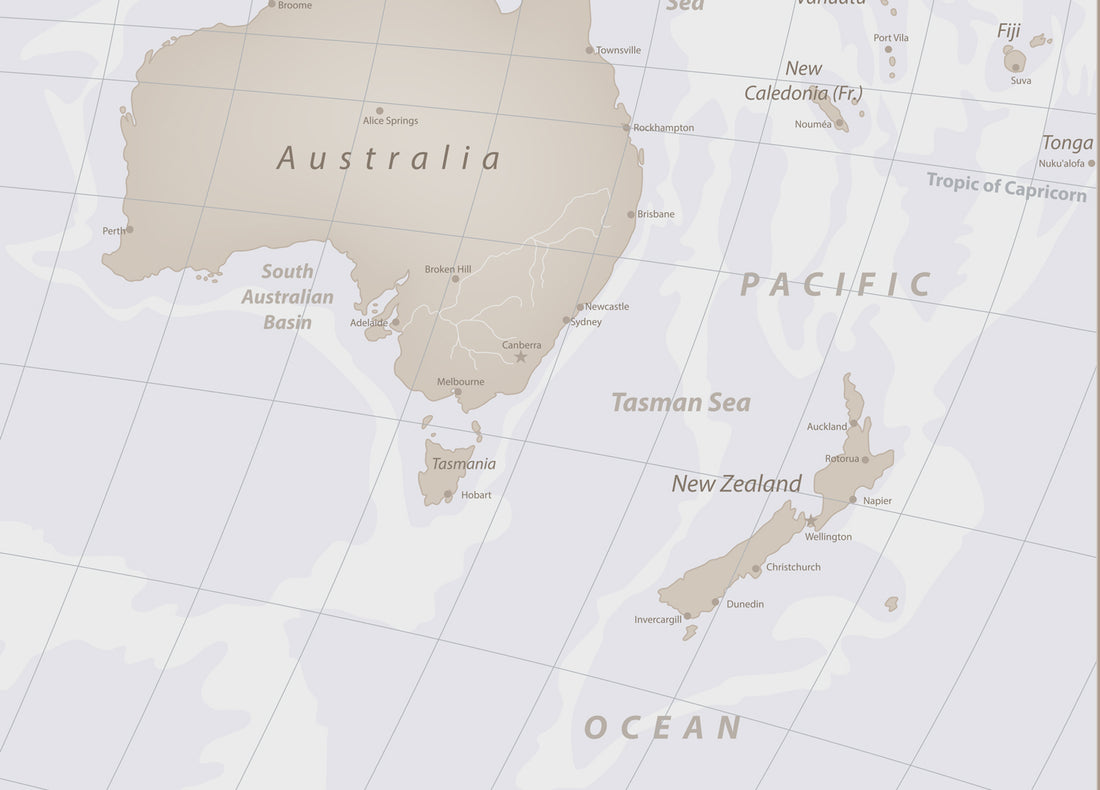 Netural Map Neutral Tones World Map – YDS STUDIO