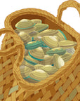 Artwork detail visualisation – Kaimoana Kete – handles – straight-on original artwork