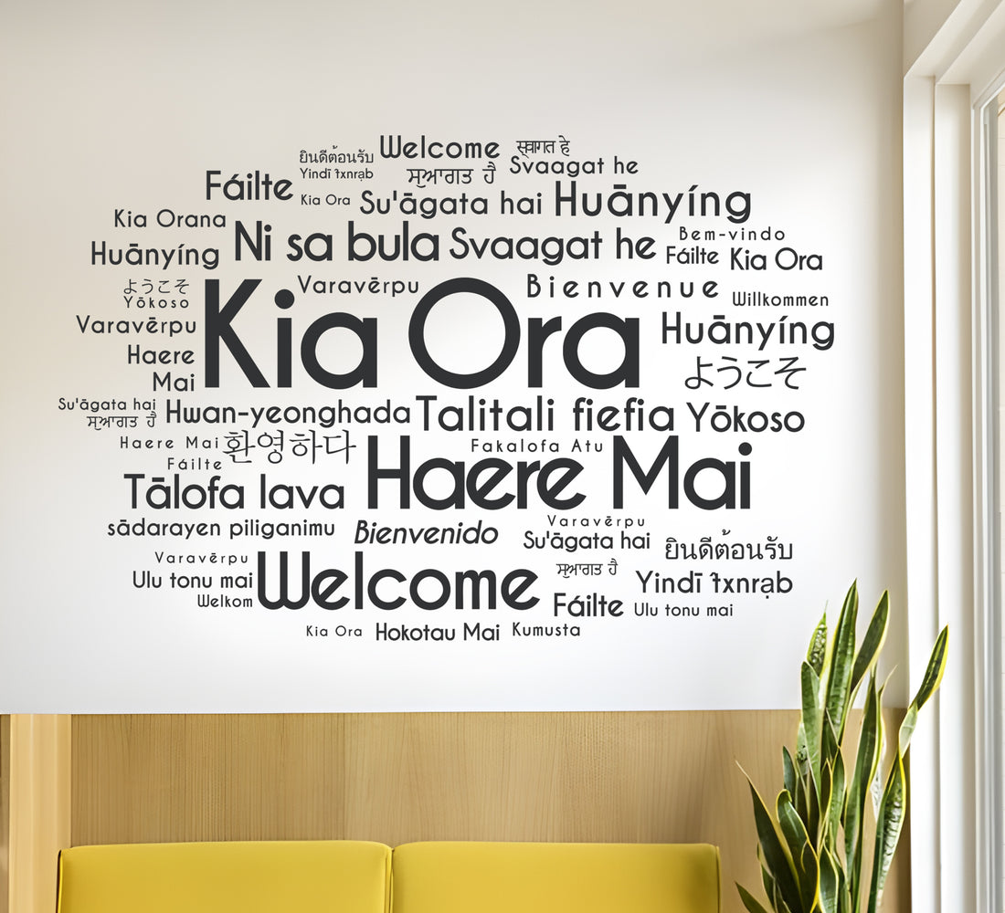 Kia Ora Welcome Word Art Wall Decal