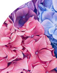 Hydrangeas by Olivia Bezett, original artwork detail showing pink and blue hydrangea petals.