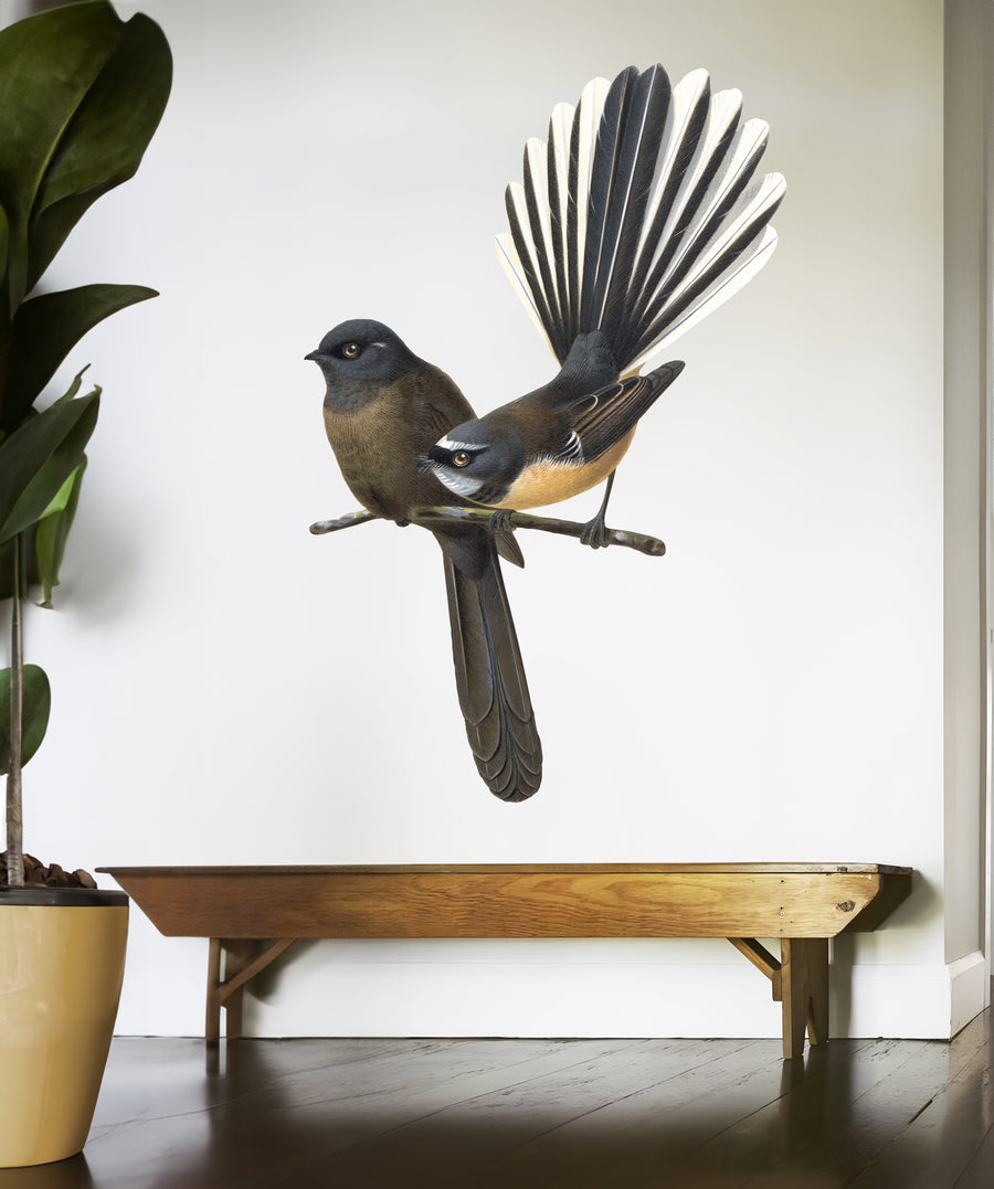 Perching Fantails Wall Decal